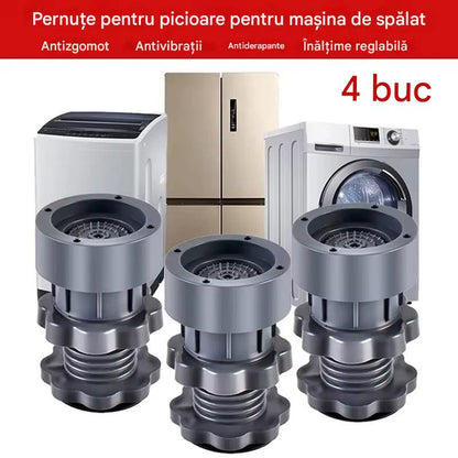 Set 4 x Picioruse Reglabile Pentru Masina de Spalat, Anti-zgomot si Antiderapante