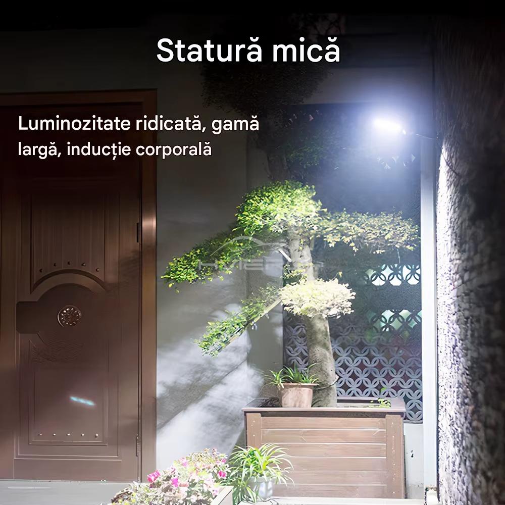 Set 2 x Proiector Solar cu 6 Celule si Senzor – Iluminare Puternica si Economica pentru Exterior