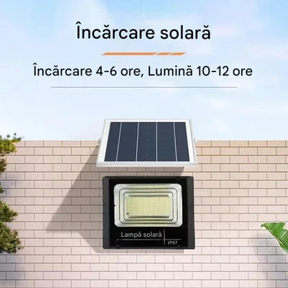 Proiector Solar 60W LED SMD cu Telecomanda – Iluminare Exterior Puternica, Panou Solar Separat