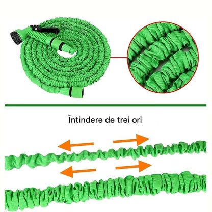Furtun Extensibil Gradina 45 Metri cu Accesoriu Multifunctional de Stropit – Furtun Elastic pentru Udat, Spalat si Irigat
