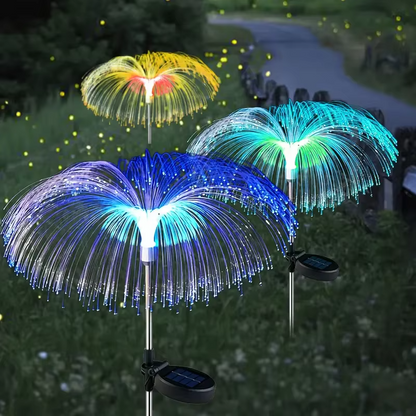 Set 2 x Lampa Solara Tip Palmier LED Multicolora pentru Gradina