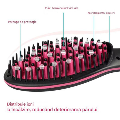 Perie De Indreptat Parul Profesionala Cu Ioni – Afisaj LCD, Anti-Frizz, Rezultat Neted