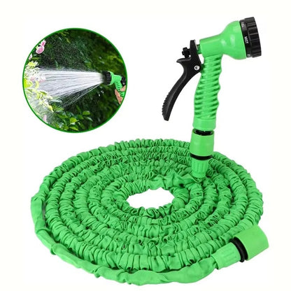 Furtun Extensibil Gradina 30 Metri cu Accesoriu Multifunctional de Stropit – Furtun Elastic pentru Udat, Spalat si Irigat