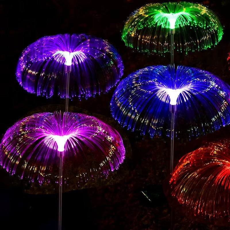 Set 2 x Lampa Solara Tip Palmier LED Multicolora pentru Gradina