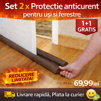 Set 2 x Protectie Anti-Curent Pentru Usa – Izolare Termica Si Anti Praf