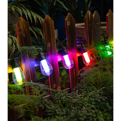 Ghirlanda Solara LED 10 Metri Premium – Iluminare RGB Color si Alb Cald cu Telecomanda pentru Gradina si Terasa
