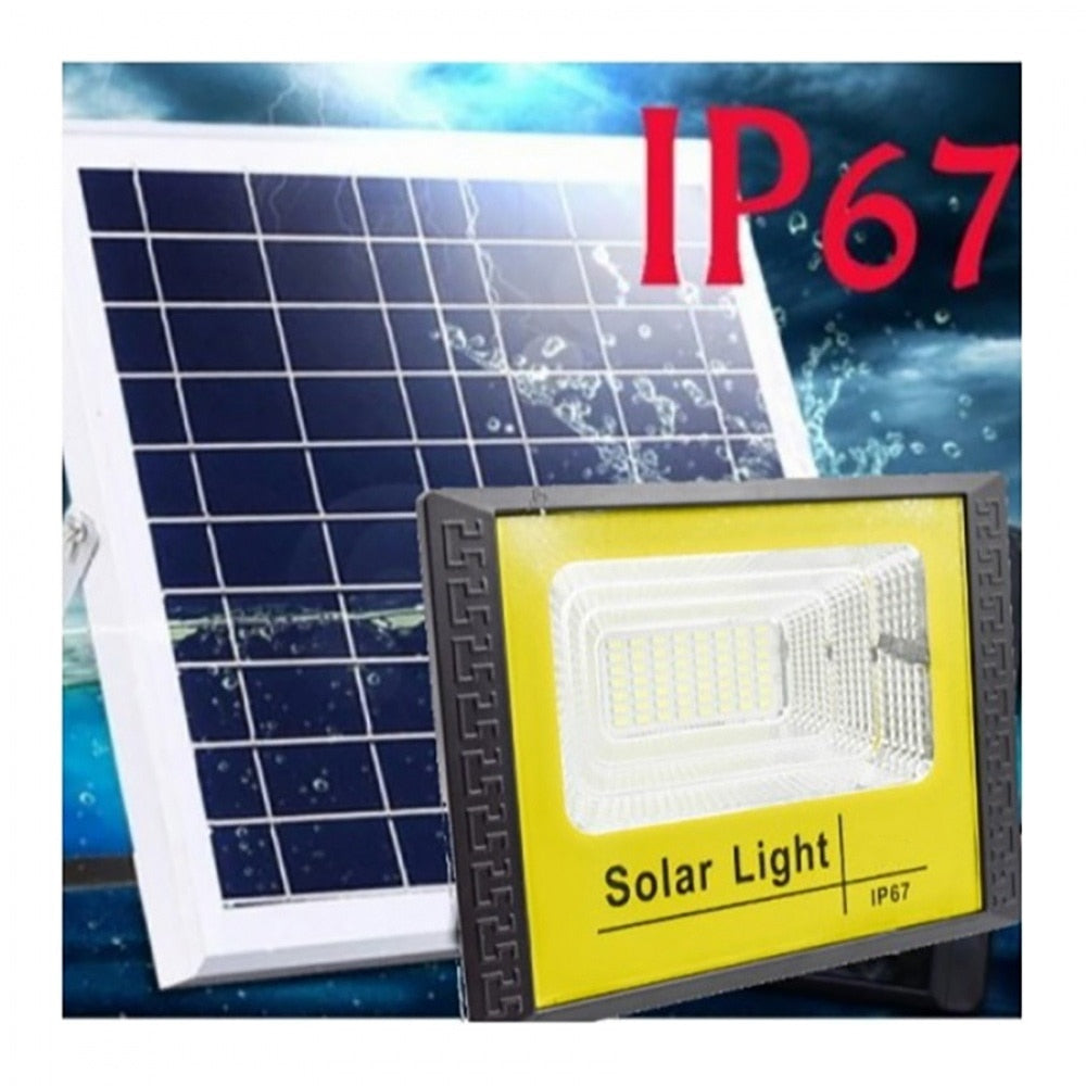 Proiector Solar 60W LED SMD IP67 – Iluminare Exterior Puternica cu Panou Solar Separat