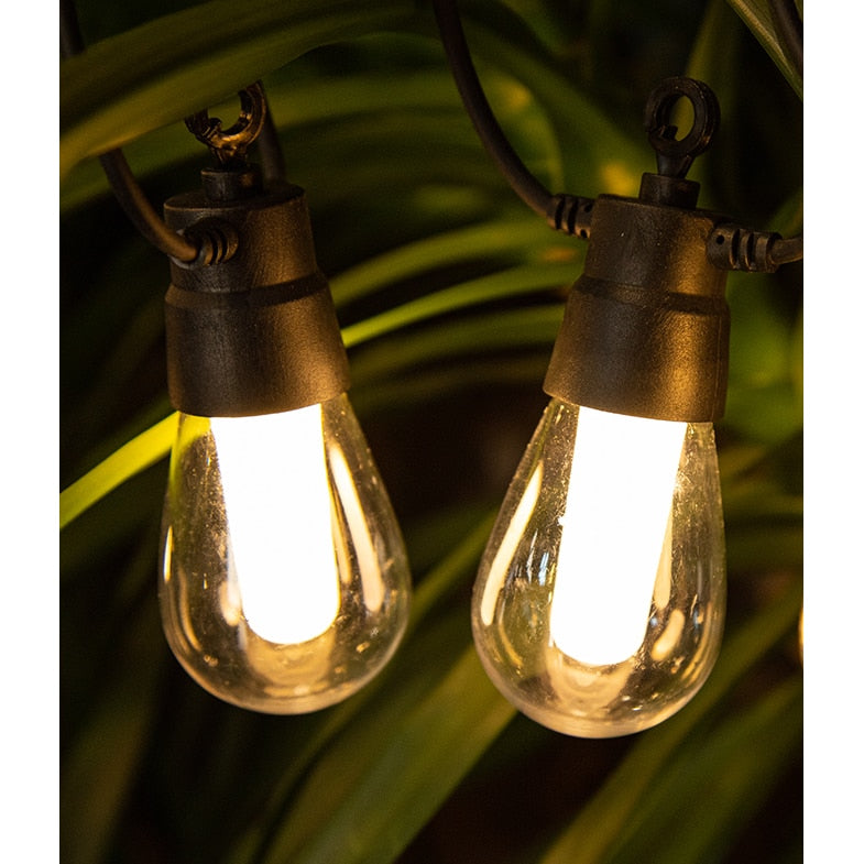 Ghirlanda Solara LED 10 Metri Premium – Iluminare RGB Color si Alb Cald cu Telecomanda pentru Gradina si Terasa