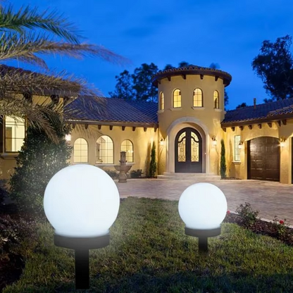 Set 6 x Lampa Solara Gradina Glob, Rezistenta IP44, Iluminare Ambientala Exterior, Ideala pentru Alei, Curte si Gradina