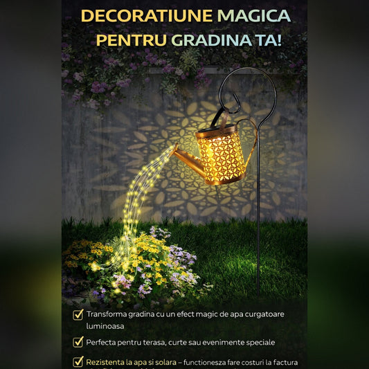 Lampa Solara Decorativa Tip Stropitoare Vintage cu LED – Iluminare Ambientala pentru Gradina si Terasa, Rezistenta la Apa