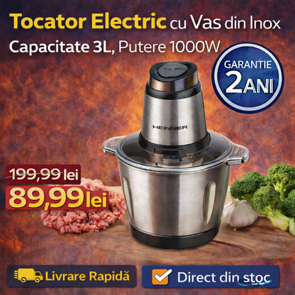 Tocator Electric cu Vas Inox 3L, 300W, Multifunctional, Uz Bucatarie