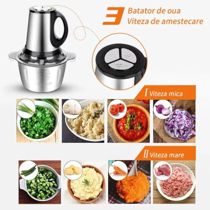 Tocator Electric cu Vas Inox 3L, 300W, Multifunctional, Uz Bucatarie