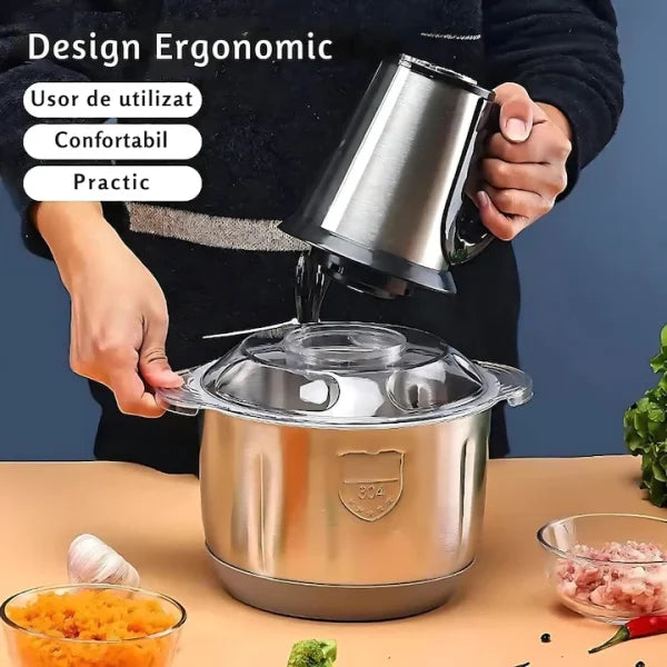 Tocator Electric cu Vas Inox 3L, 300W, Multifunctional, Uz Bucatarie